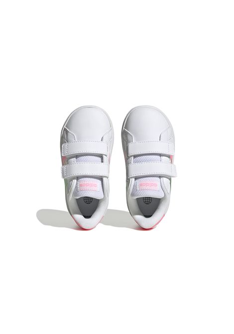 Adidas Grand Court Lifestyle Hook And Loop Shoes White Multicolor Infant ADIDAS CORE | Sneakers | HP8917-